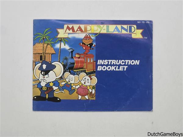 Grote foto nintendo nes mappy land usa manual spelcomputers games overige nintendo games