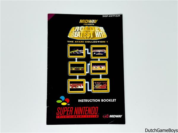 Grote foto super nintendo snes midway arcade greatest hits eur manual spelcomputers games overige nintendo games