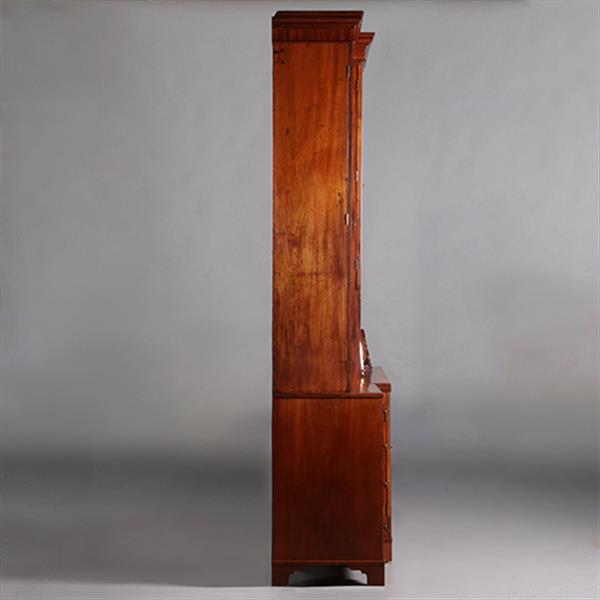 Grote foto zeer grote bibliotheekkast ca 1800 breakfront met 6 deuren en 6 laden en open vak no.232015 antiek en kunst stoelen en banken