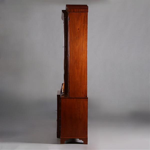 Grote foto zeer grote bibliotheekkast ca 1800 breakfront met 6 deuren en 6 laden en open vak no.232015 antiek en kunst stoelen en banken
