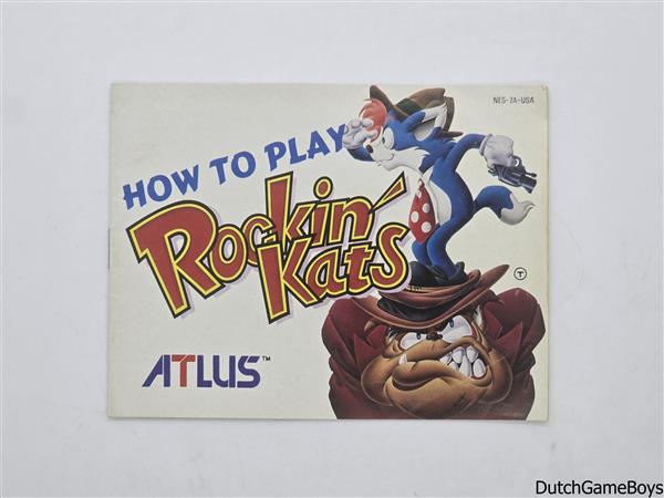 Grote foto nintendo nes rockin kats usa manual spelcomputers games overige nintendo games