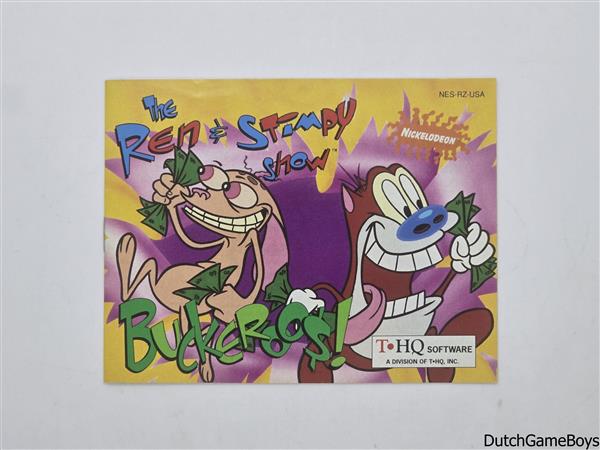 Grote foto nintendo nes the ren stimpy show usa manual spelcomputers games overige nintendo games