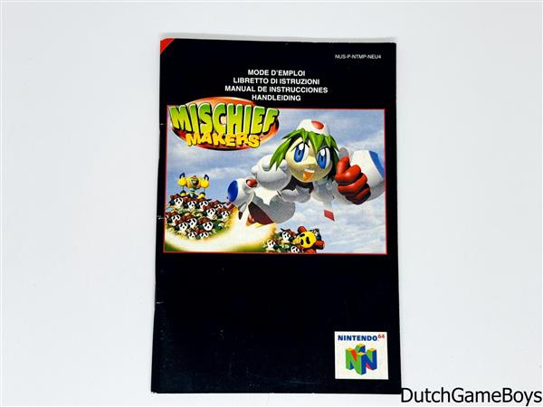 Grote foto nintendo 64 n64 mischief makers neu4 manual spelcomputers games overige nintendo games