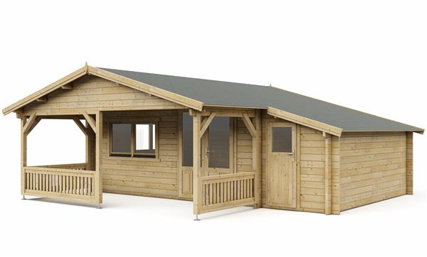 Grote foto tuinhuis blokhut 5x4 2z 695 x 440 x 265 h cm tuin en terras tuinhuisjes en blokhutten