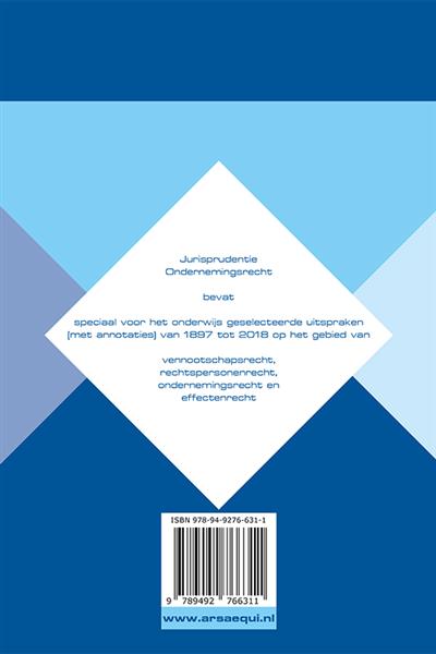 Grote foto ondernemingsrecht 1897 2018 ars aequi jurisprudentie boeken wetenschap