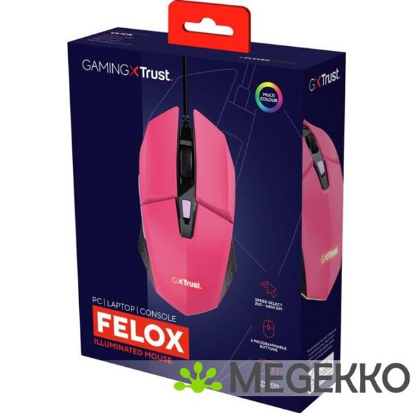 Grote foto trust gxt 109p felox paarse gaming muis computers en software overige computers en software