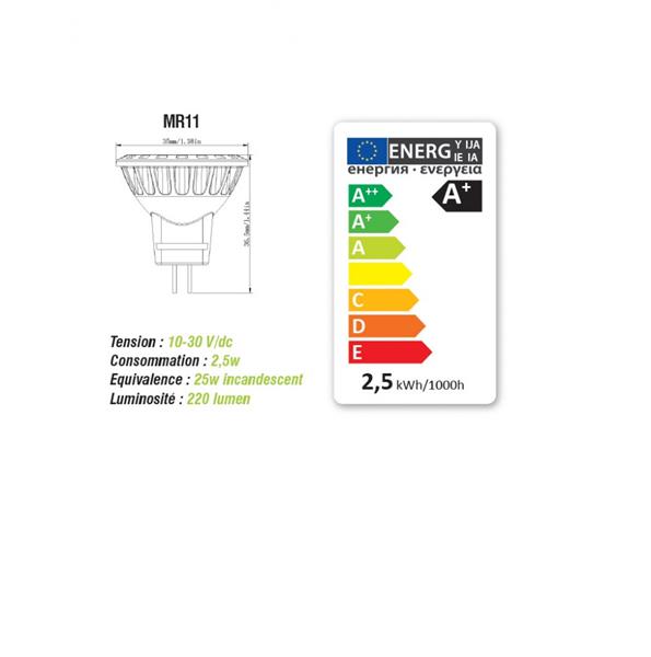 Grote foto vechline lamp led gu4 mr11 2.5w 200lumen 3leds caravans en kamperen caravan accessoires
