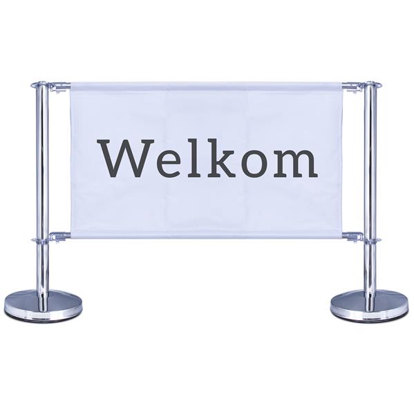 Grote foto beurs scherm met banner zakelijke goederen meubilair en inrichting