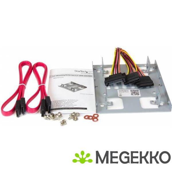 Grote foto startech.com dubbele 2 5 inch naar 3 5 inch hdd steun voor sata harde schijven 2 5 inch naar 3 5 inc computers en software overige computers en software
