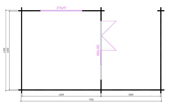 Grote foto tuinhuis wolfskap w4x4 3 715 x 410 x 325 h tuin en terras tuinhuisjes en blokhutten
