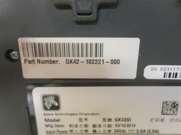 Grote foto zebra gk420t thermal transfer barcode label printer lan usb peel computers en software printers