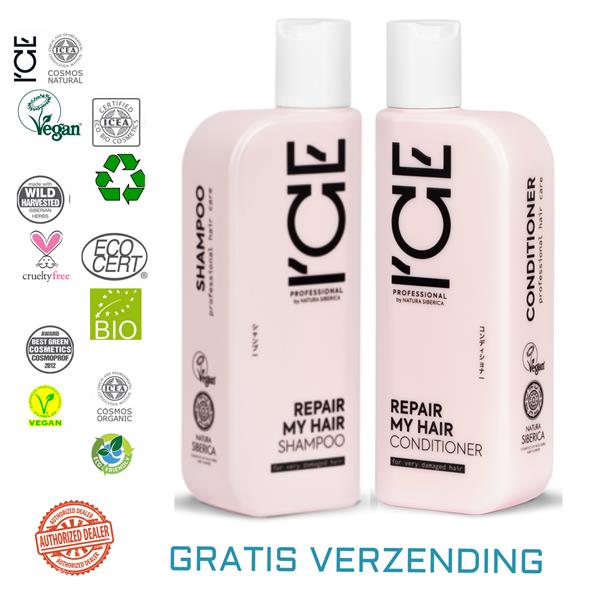 Grote foto ice professional repair my hair shampoo conditioner 2 x 250ml kleding dames sieraden
