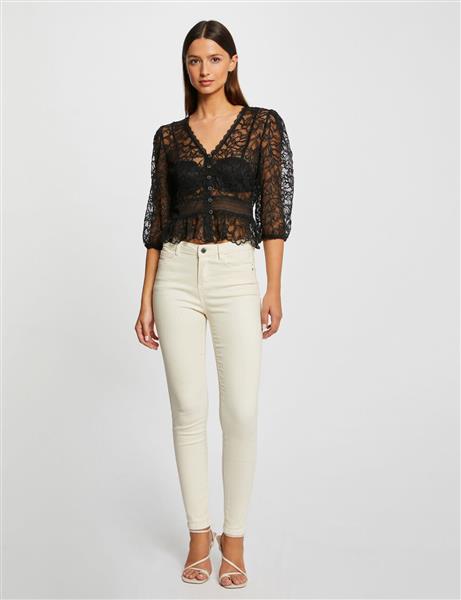 Grote foto 3 4 length sleeved t shirt with lace black kleding dames t shirts
