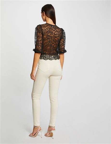 Grote foto 3 4 length sleeved t shirt with lace black kleding dames t shirts