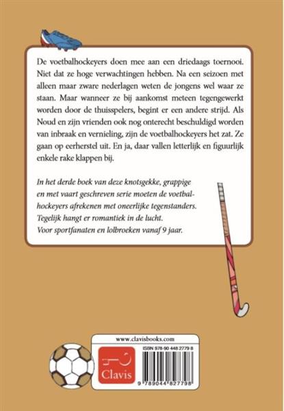 Grote foto de voetbalhockeyers 3 rake klappen boeken jeugd 13 jaar en ouder