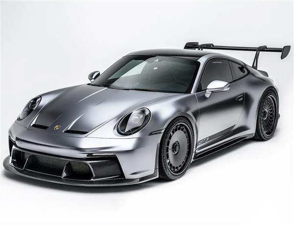 Grote foto dit betreft een porsche 992 gt3 adro carbon voorbumper splitter lip auto onderdelen tuning en styling