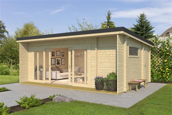 Grote foto tuinhuis blokhut java 608 x 390 cm tuin en terras tuinhuisjes en blokhutten