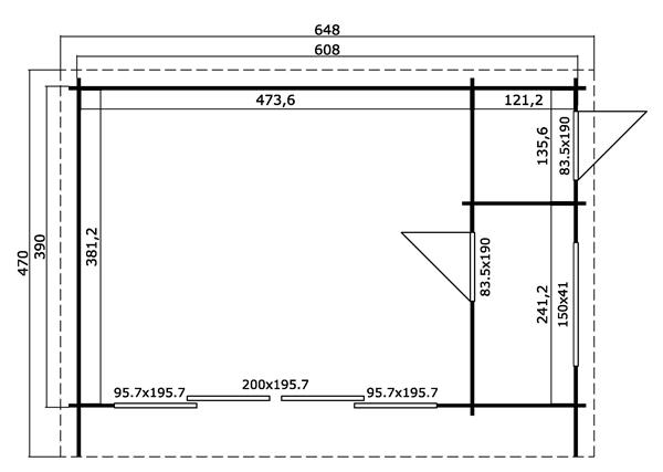 Grote foto tuinhuis blokhut java 608 x 390 cm tuin en terras tuinhuisjes en blokhutten