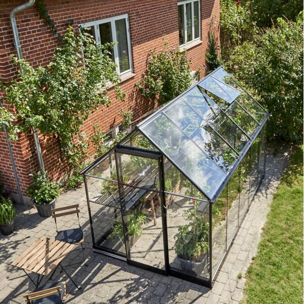 Grote foto tuinkas qube 610 zwart 199 x 323 x 219 cm tuin en terras kassen en kweekspullen