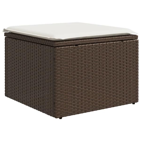 Grote foto vidaxl 6 delige loungeset met kussens poly rattan bruin tuin en terras tuinmeubelen