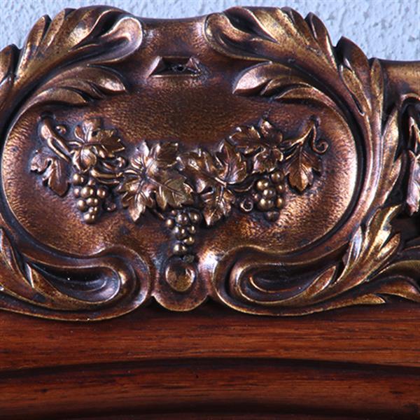 Grote foto schouwspiegel met facetgeslepen spiegelglas in eikenhouten lijst met bronzen ornamenten ca 1875 no. antiek en kunst spiegels