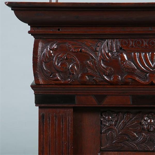 Grote foto hollands eikenhouten ndeurs wandkastje renaissance 1650 en later no.211765 antiek en kunst stoelen en banken
