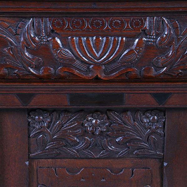 Grote foto hollands eikenhouten ndeurs wandkastje renaissance 1650 en later no.211765 antiek en kunst stoelen en banken