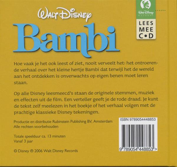 Grote foto bambi boek luisterboek cd boeken jeugd 13 jaar en ouder