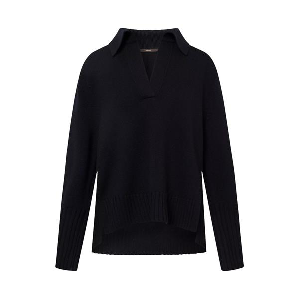 Grote foto windsor merino fine knit pullover polokraag navy maat 38 kleding dames truien en vesten