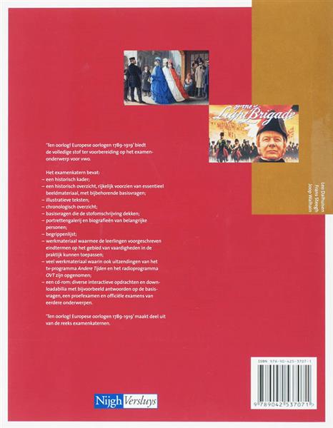 Grote foto ten oorlog europese oorlogen 1789 1919 examenkatern vwo boeken overige boeken