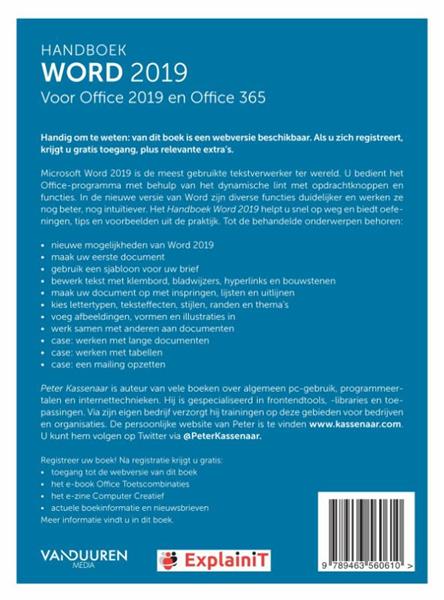 Grote foto handboek word 2019 handboek boeken informatica computer