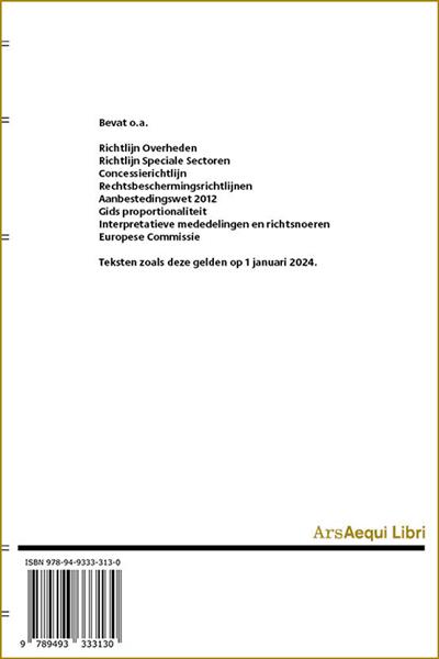 Grote foto aanbestedingsrecht 2024 ars aequi wetseditie boeken wetenschap