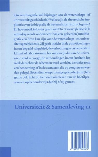 Grote foto de menselijke maat in de wetenschap universiteit samenleving 11 boeken politiek en maatschappij