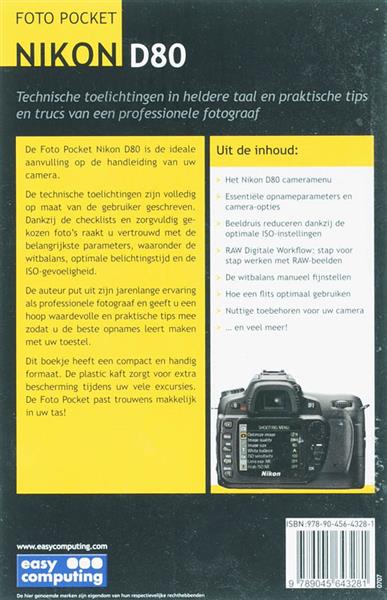Grote foto fotopocket nikon d80 boeken hobby en vrije tijd