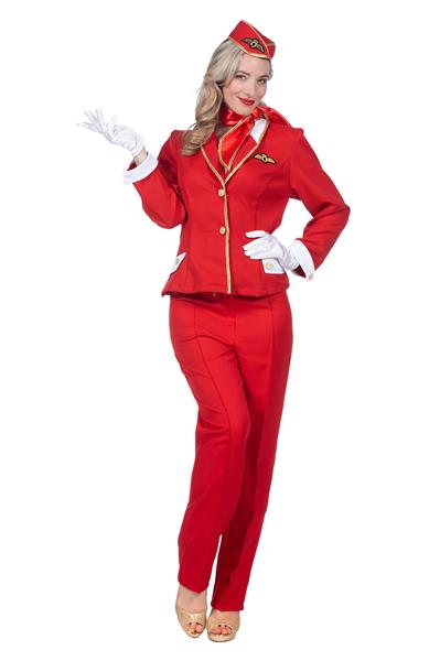 Grote foto stewardess pak dames rood verzamelen overige verzamelingen