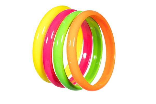 Grote foto neon 80s armband dames 4st verzamelen overige verzamelingen