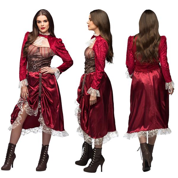 Grote foto steampunk jurk rood dames verzamelen overige verzamelingen