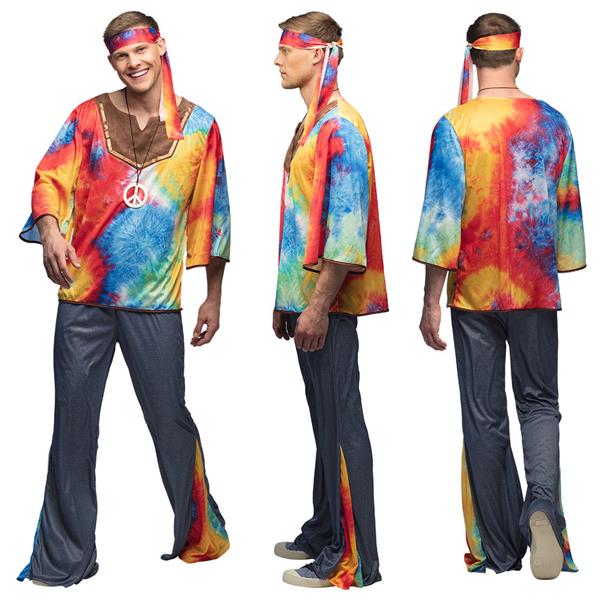 Grote foto hippie 60s kostuum heren 4 delig verzamelen overige verzamelingen
