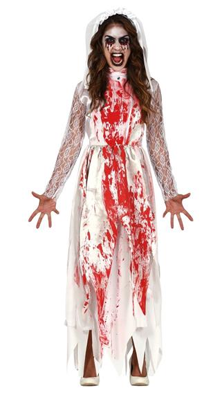 Grote foto trouwjurk halloween kostuum dames bebloed verzamelen overige verzamelingen