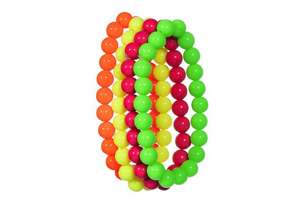 Grote foto neon 80s armband dames kralen 4st verzamelen overige verzamelingen