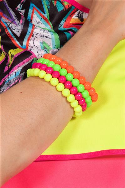 Grote foto neon 80s armband dames kralen 4st verzamelen overige verzamelingen