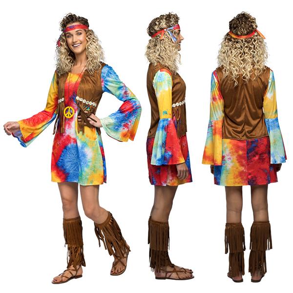 Grote foto hippie 60s jurk dames peace verzamelen overige verzamelingen