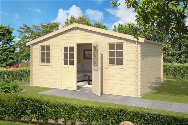 Grote foto tuinhuis blokhut udo 300 480 x 300 cm tuin en terras tuinhuisjes en blokhutten