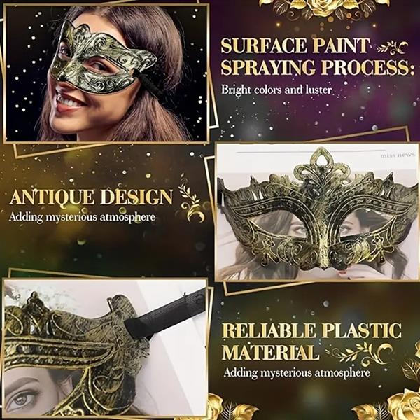 Grote foto venetiaans masker goud fantasieontwerp voor carnaval feest en decoratie perfect voor carnaval en verzamelen overige verzamelingen
