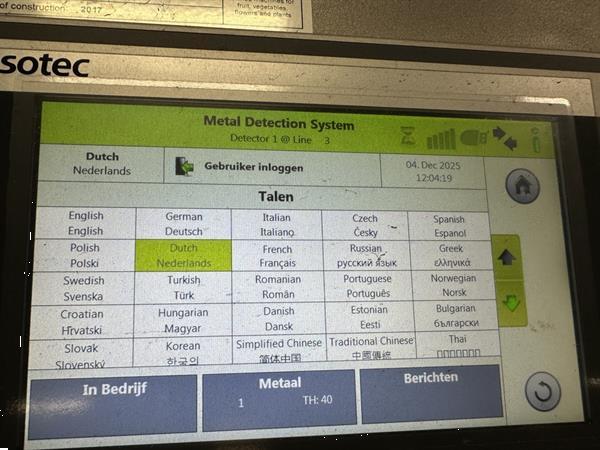 Grote foto bizerba sesotec varicon 1300 200 250 150 125 t1 metaaldetector met blazer agrarisch tuinbouw