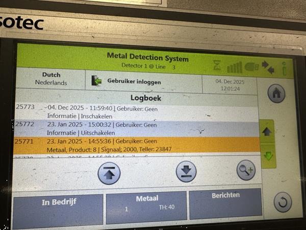 Grote foto bizerba sesotec varicon 1300 200 250 150 125 t1 metaaldetector met blazer agrarisch tuinbouw