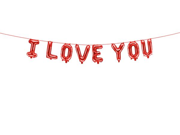Grote foto rode letterslinger i love you 2 6m verzamelen overige verzamelingen
