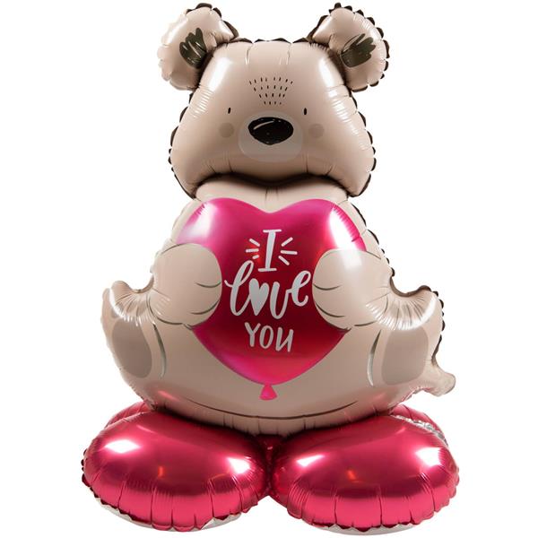 Grote foto beer helium ballon leeg i love you 66cm verzamelen overige verzamelingen