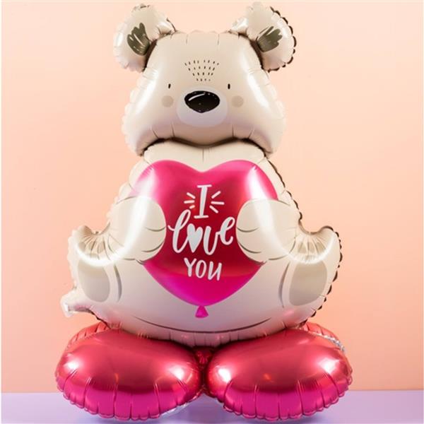Grote foto beer helium ballon leeg i love you 66cm verzamelen overige verzamelingen