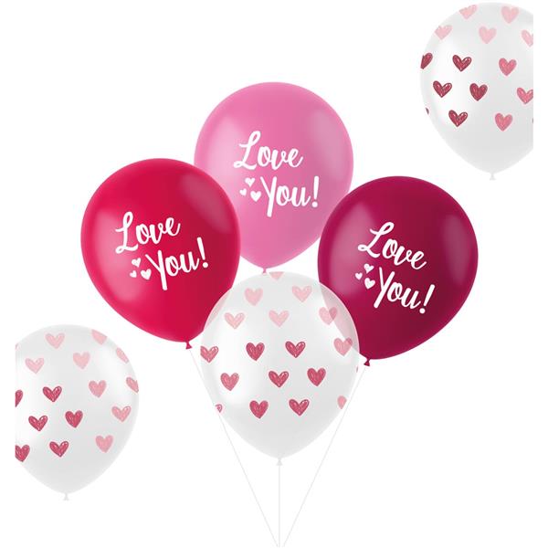 Grote foto rood roze ballonnen love you 33cm 6st verzamelen overige verzamelingen